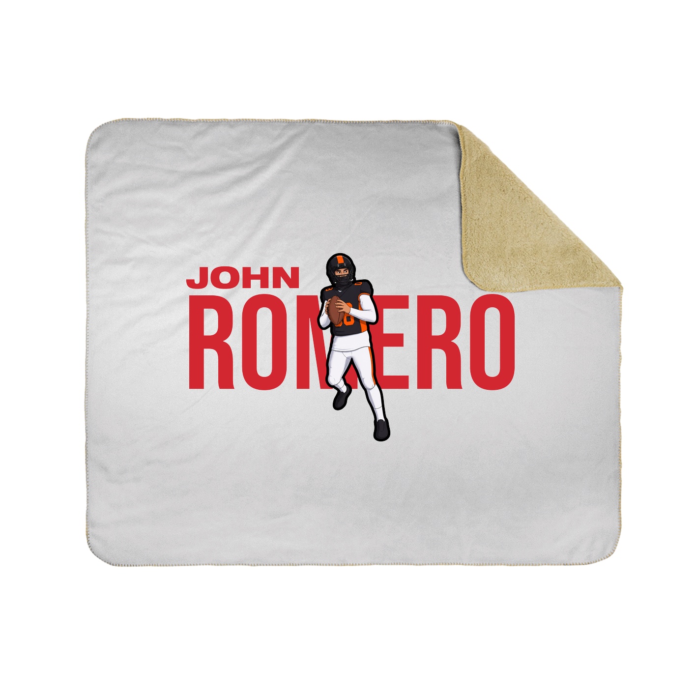 Throw Blanket — Player Name in White