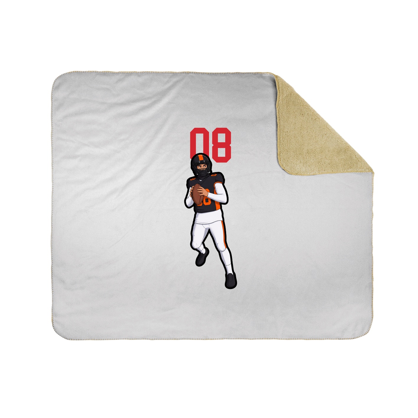 Throw Blanket — Number Top in White
