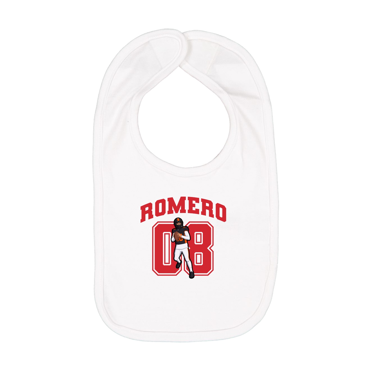 Infant Bib — Number in White