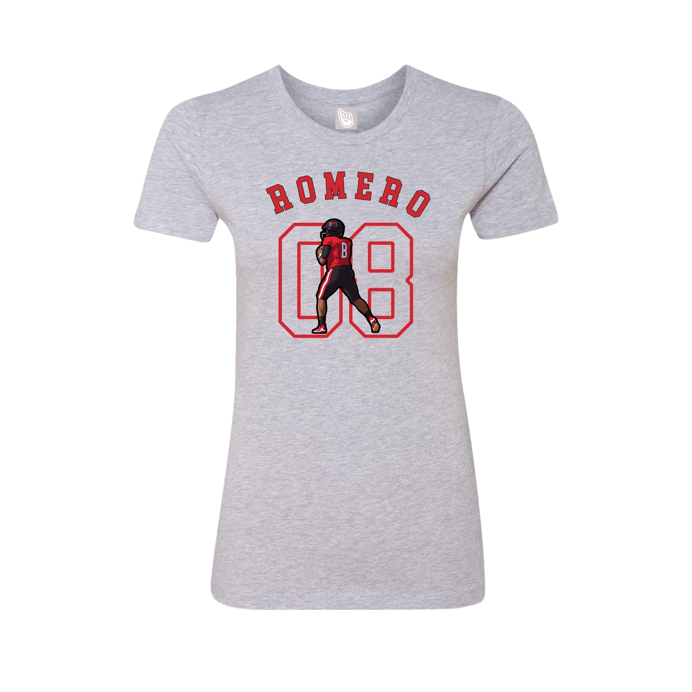 Fitted Women's Tee — Shirsey Arch in Grey