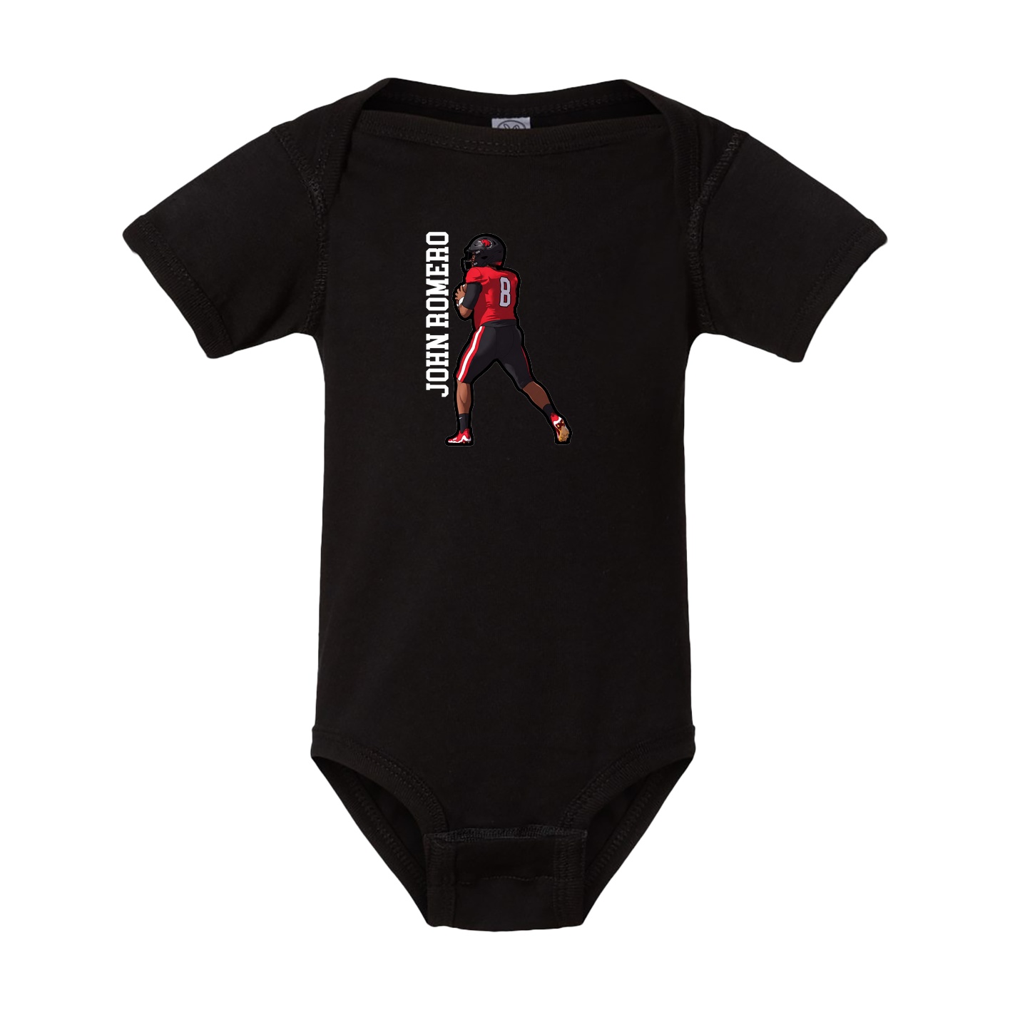 Baby Onesie — Name Vertical in Black