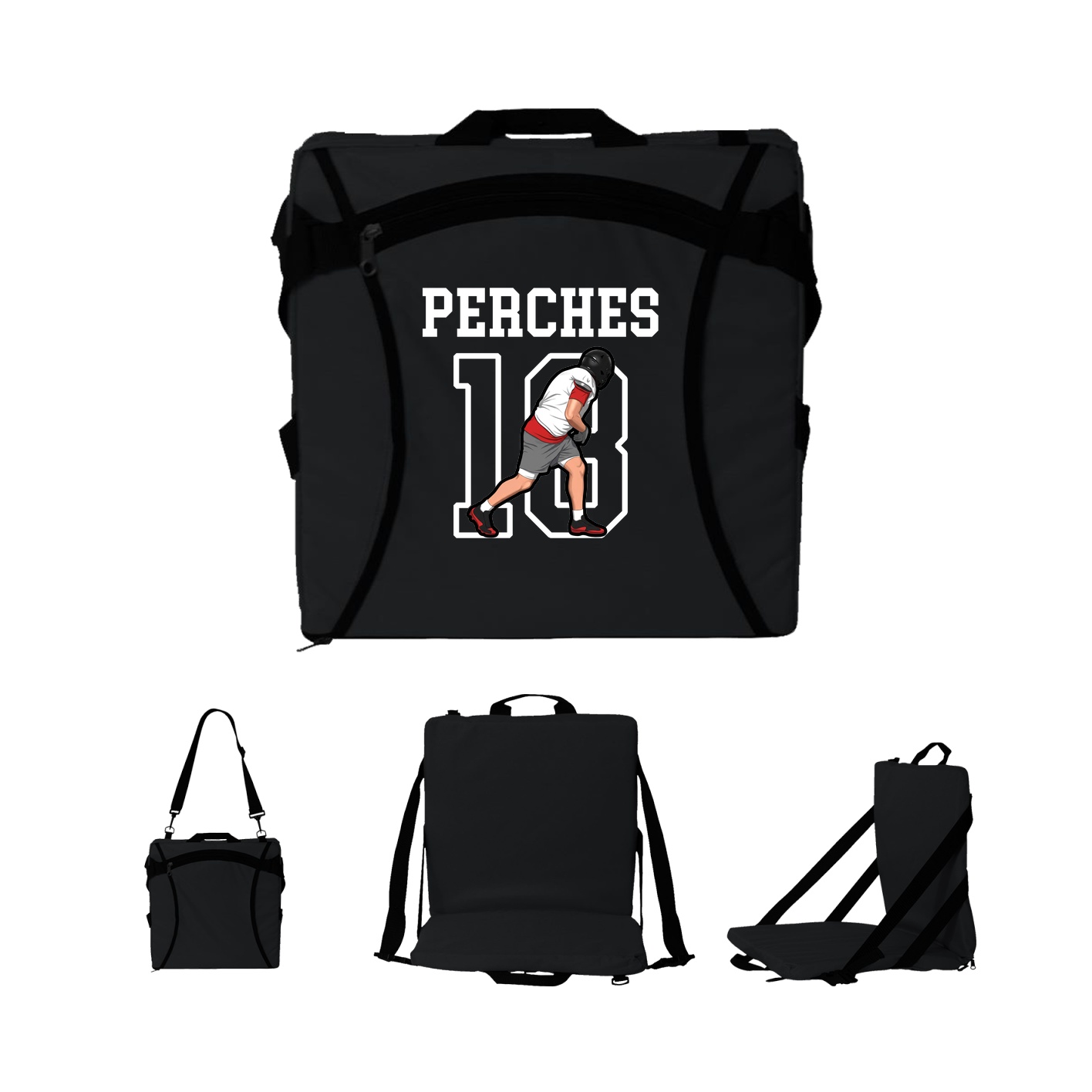 Folding Stadium Seat — Shirsey in Black