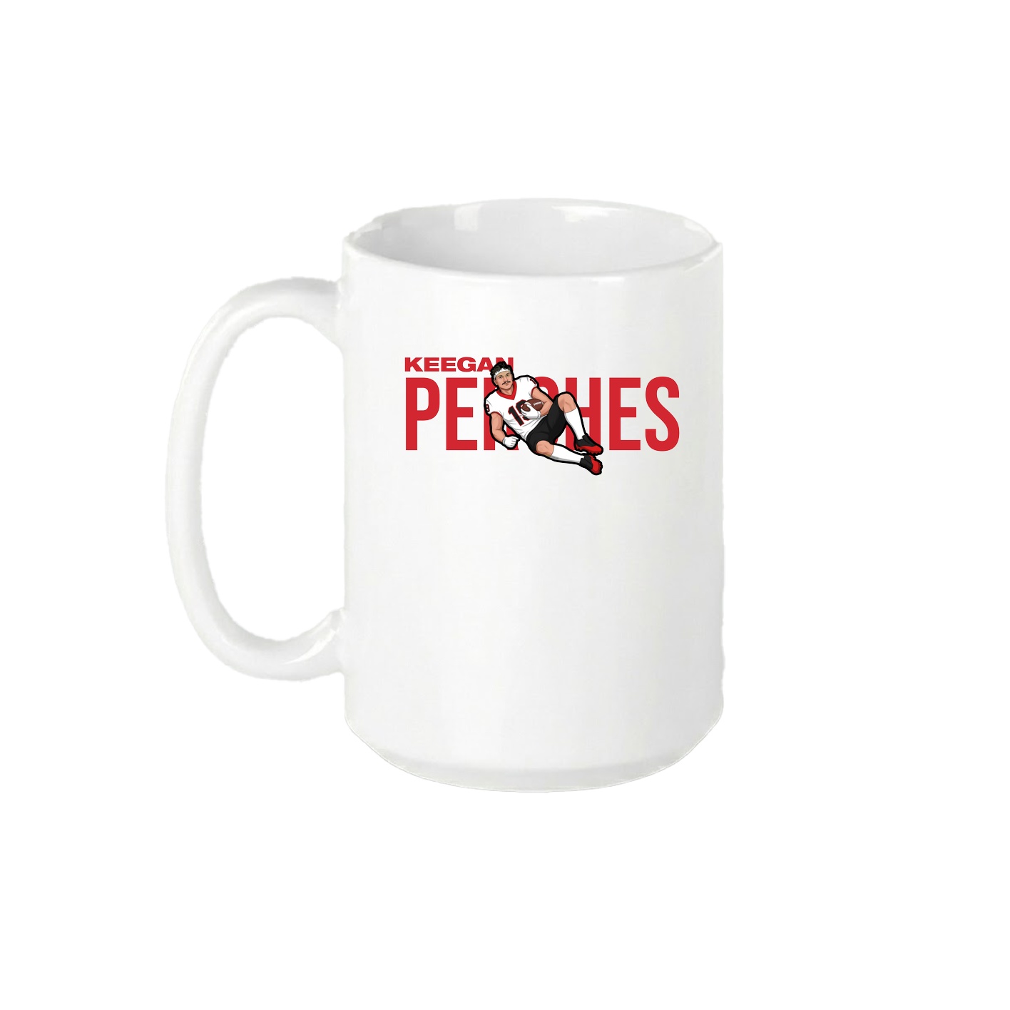 15oz Coffee Mug — Player Name in White