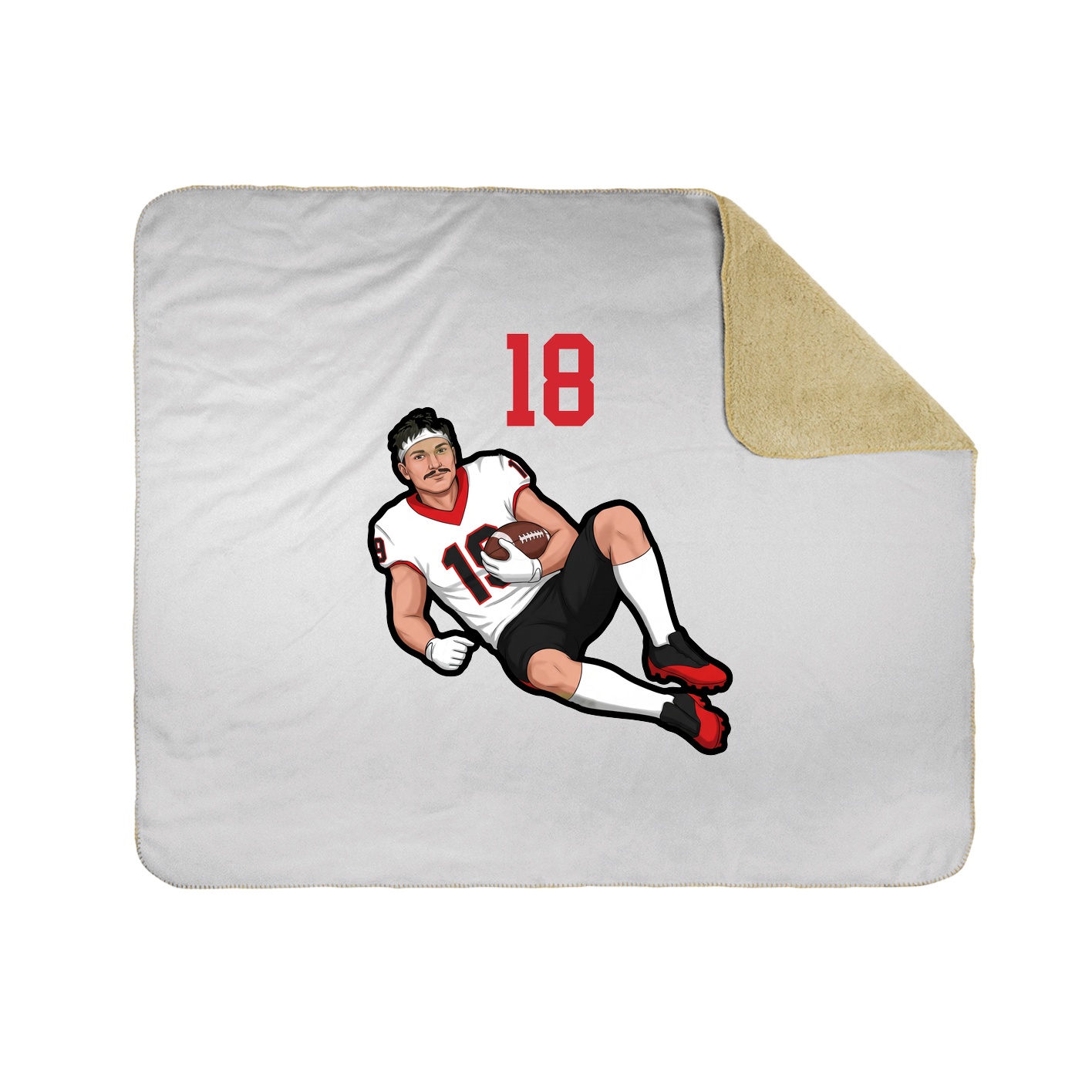 Throw Blanket — Number Top in White
