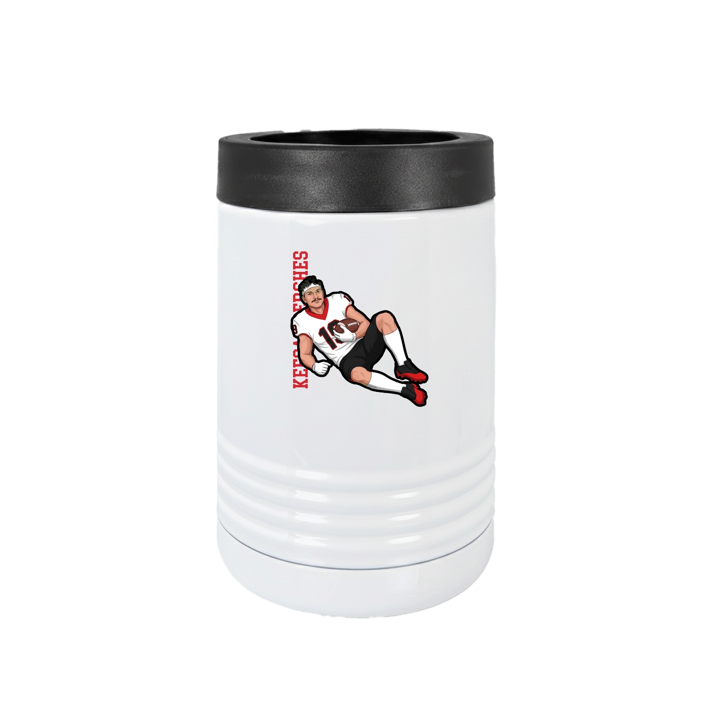 Beverage Holder — Name Vertical in White