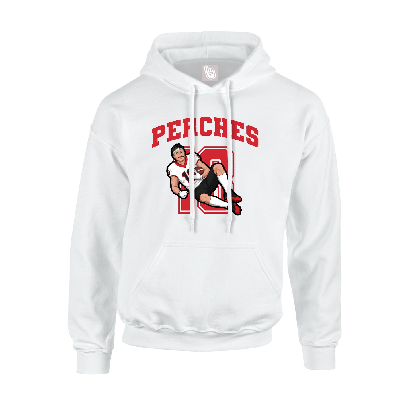 Hoodie — Number in White