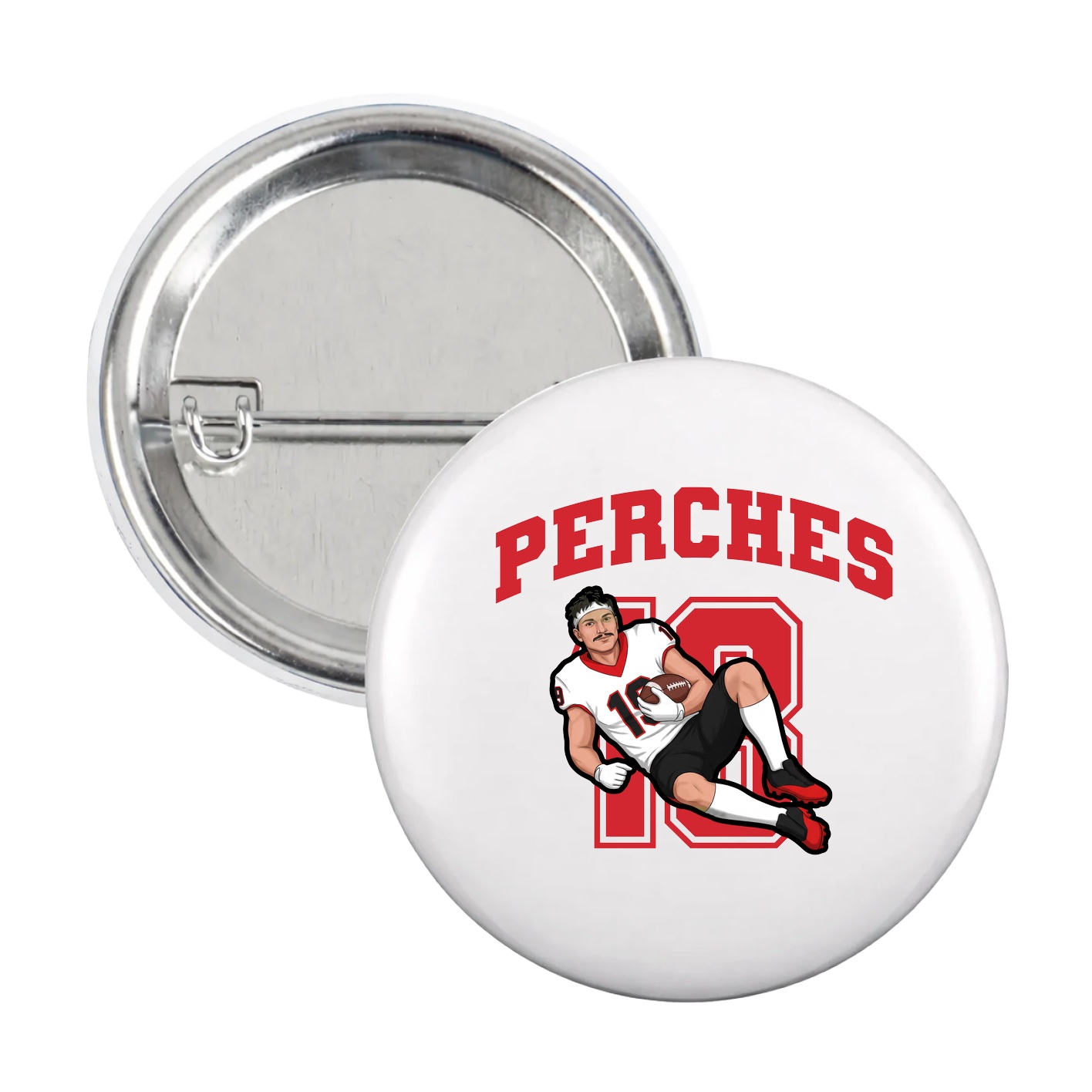 Game Day Button — Number in White