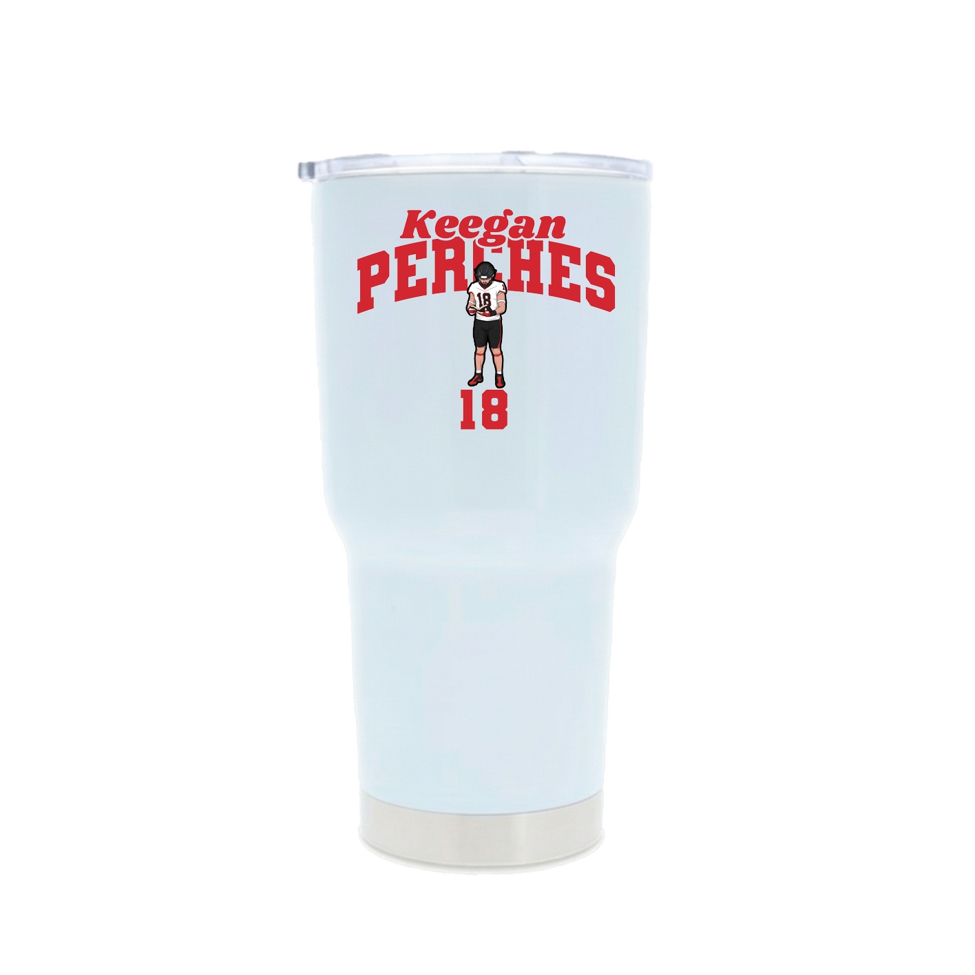 30oz Stainless Steel Tumbler — Signature Arch in White
