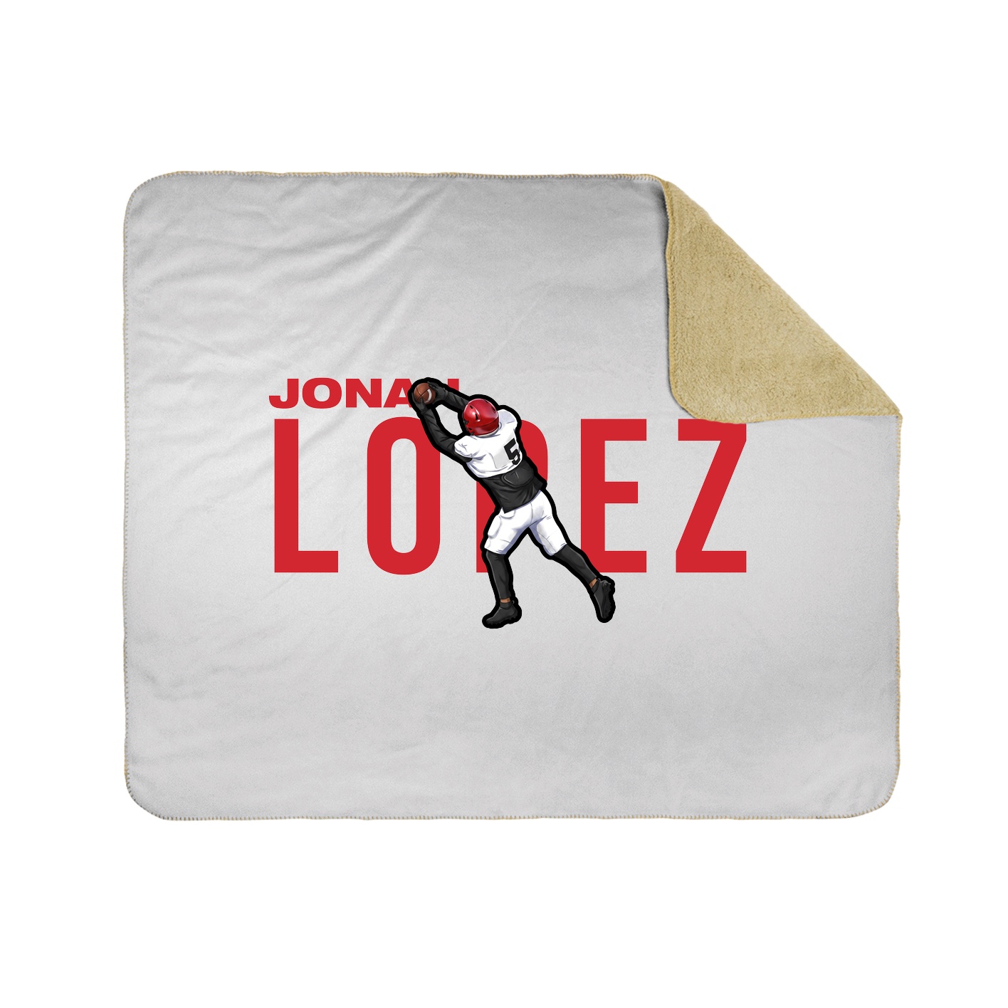 Throw Blanket — Player Name in White