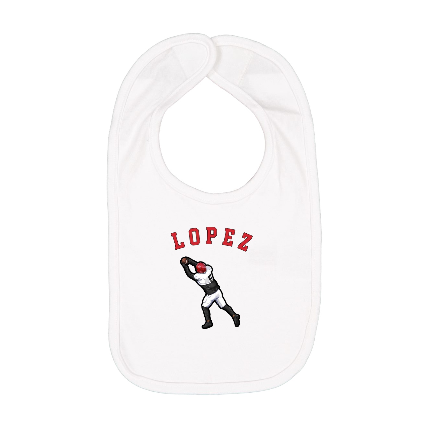 Infant Bib — Shirsey Arch in White