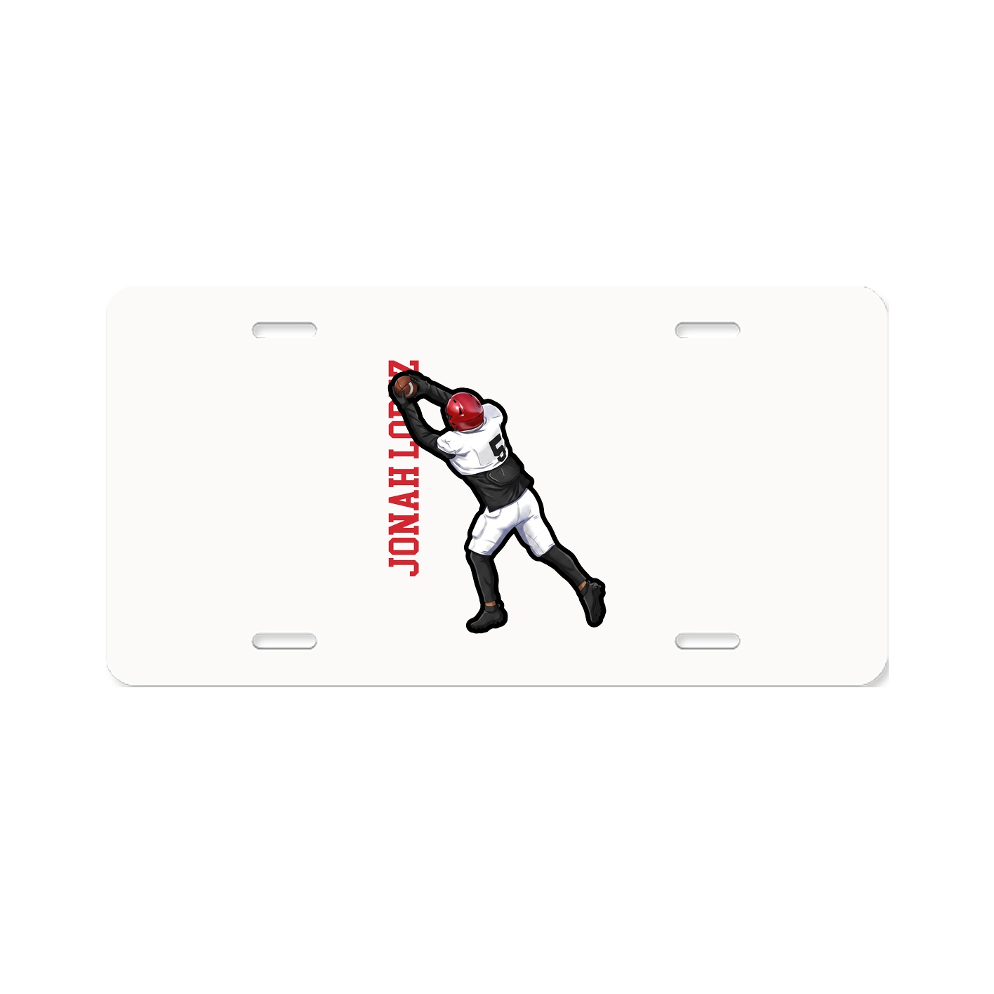 License Plate — Name Vertical in Classic
