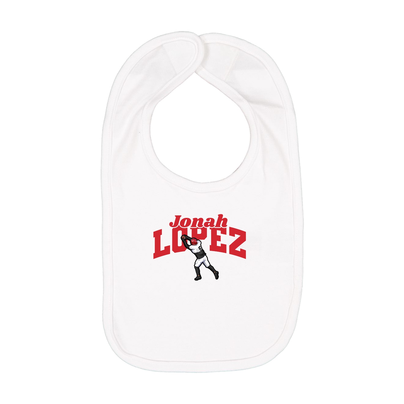 Infant Bib — Signature Arch in White