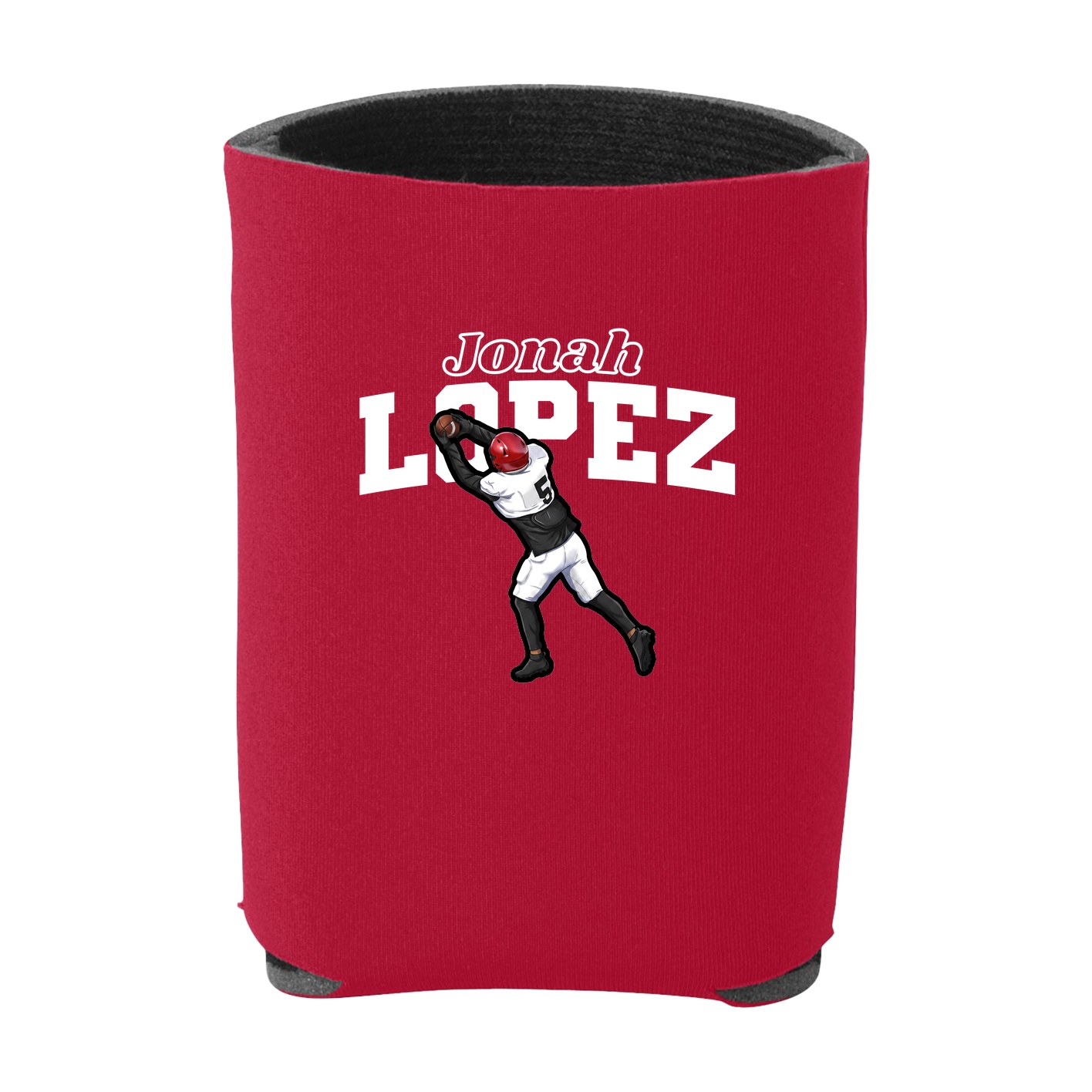 Can Holder — Name Arch in Red