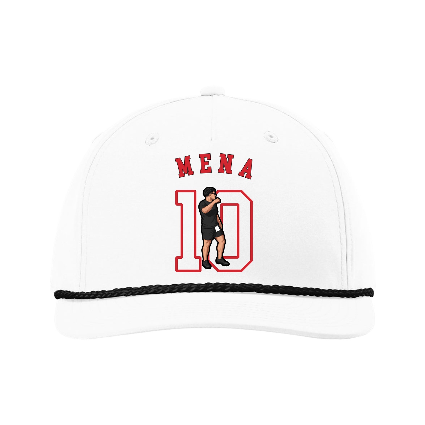 Five-Panel Classic Rope Cap — Shirsey Arch in White