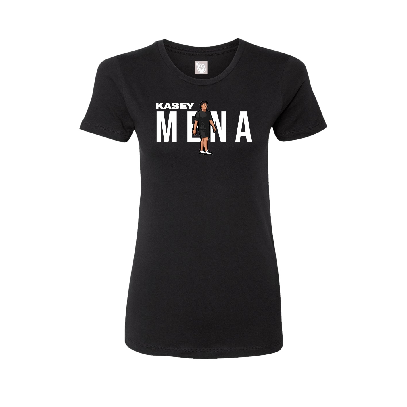 Fitted Women's Tee — Player Name in Black