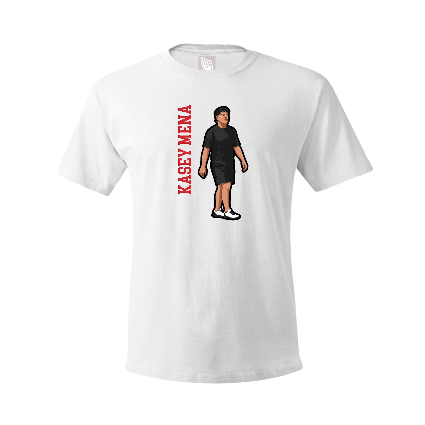 Tee — Name Vertical in White