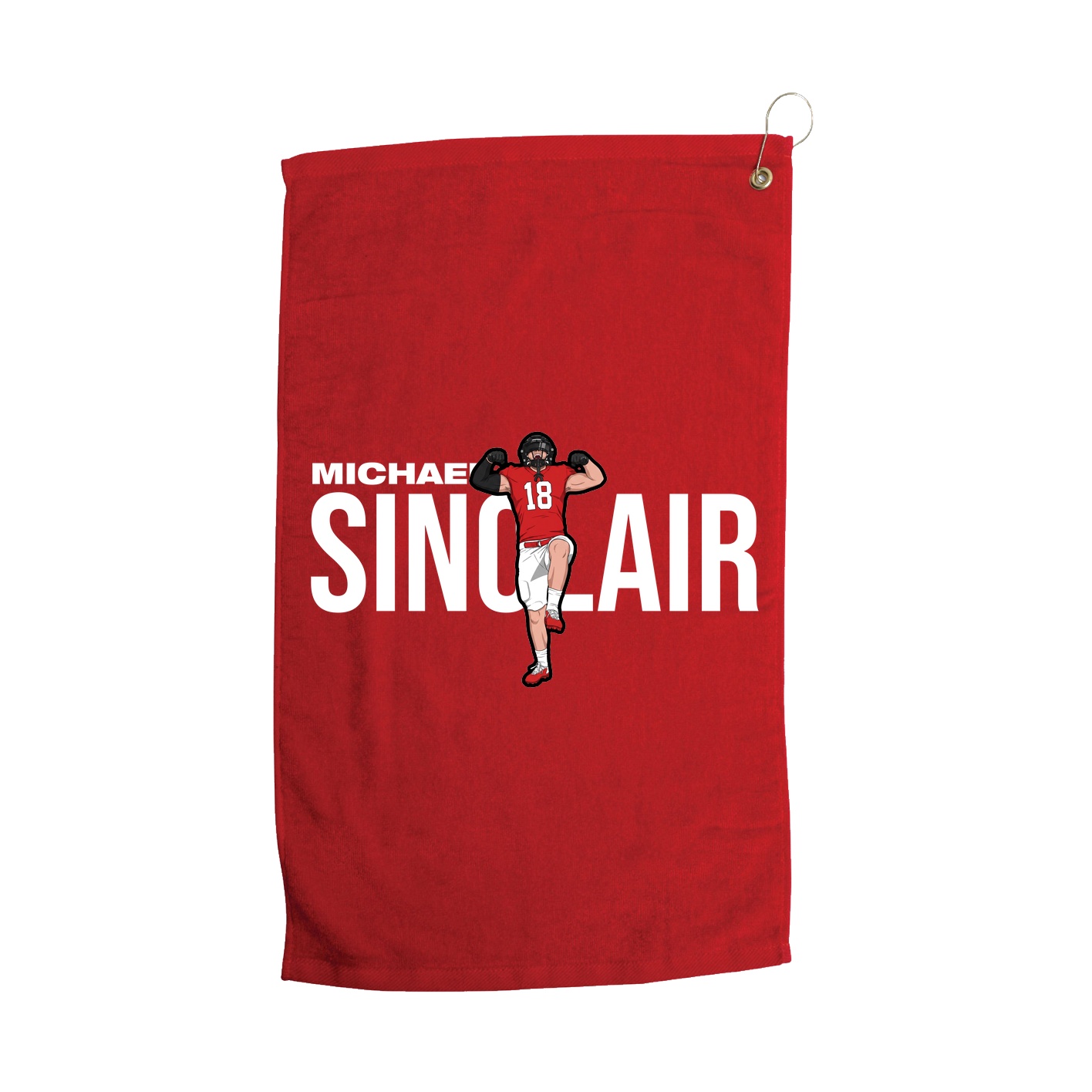 Golf Towel — Player Name in Red