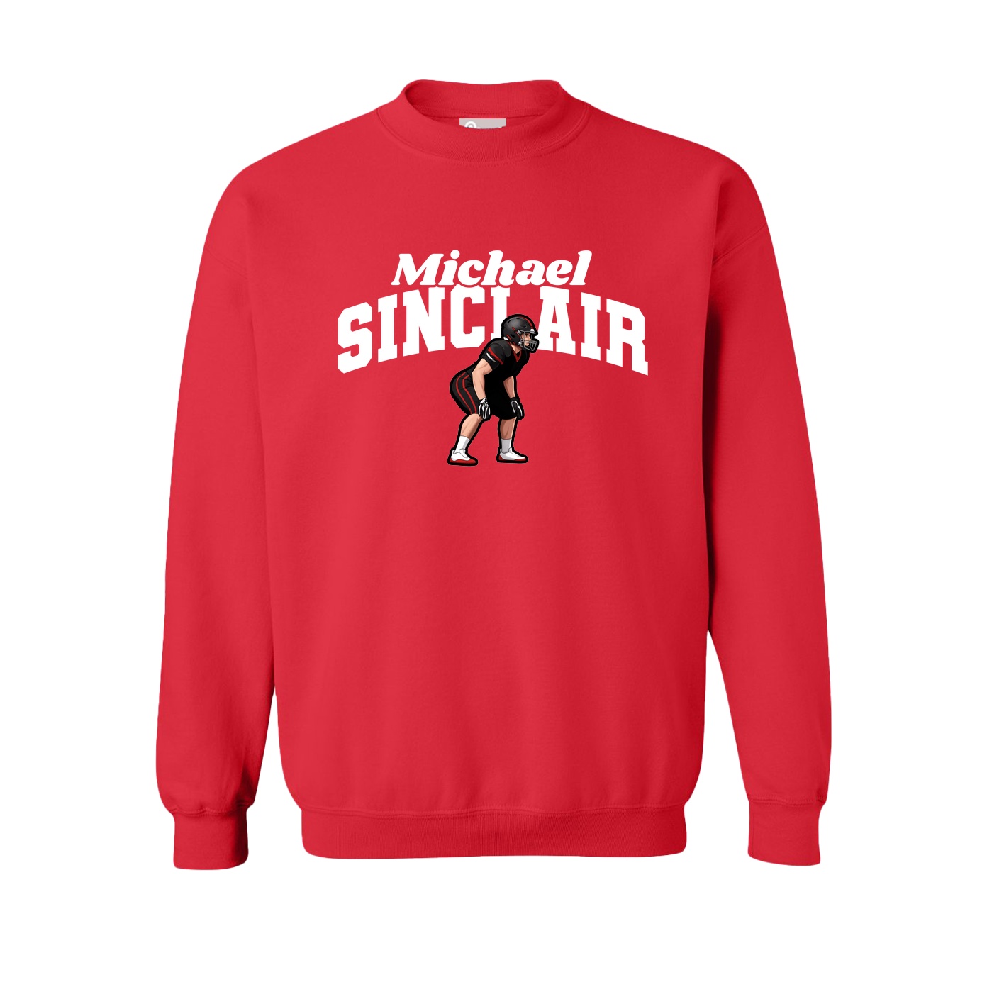 Fleece Crew — Signature Arch in Red