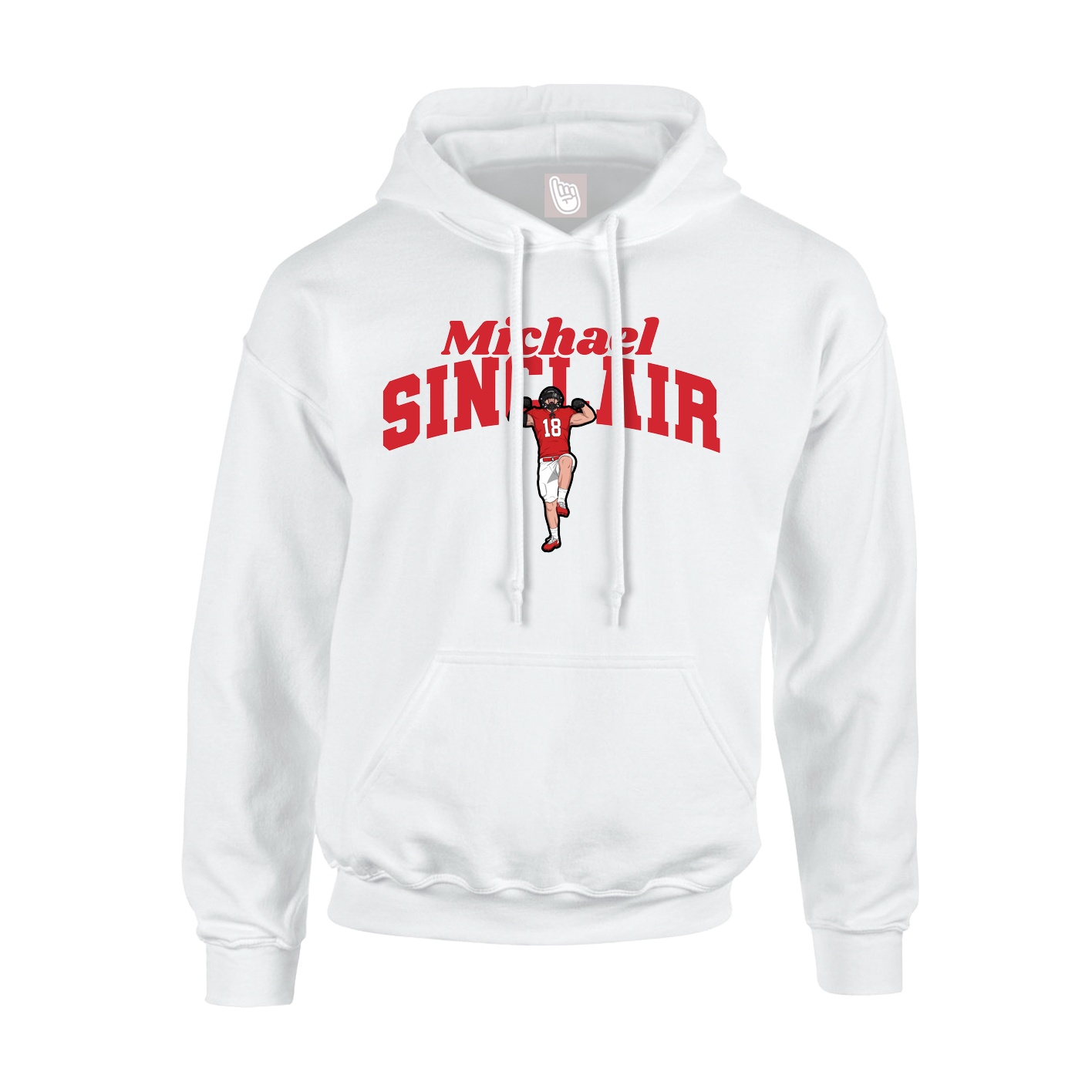 Hoodie — Signature Arch in White