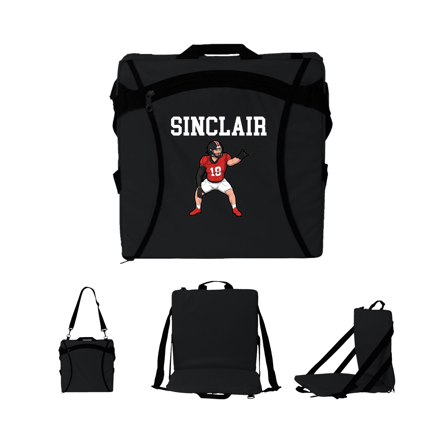Folding Stadium Seat — Shirsey in Black
