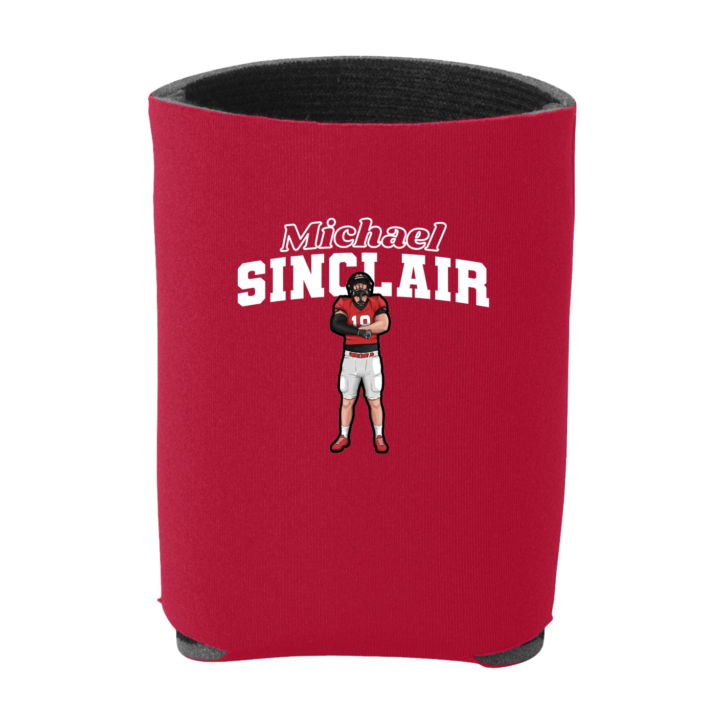 Can Holder — Name Arch in Red