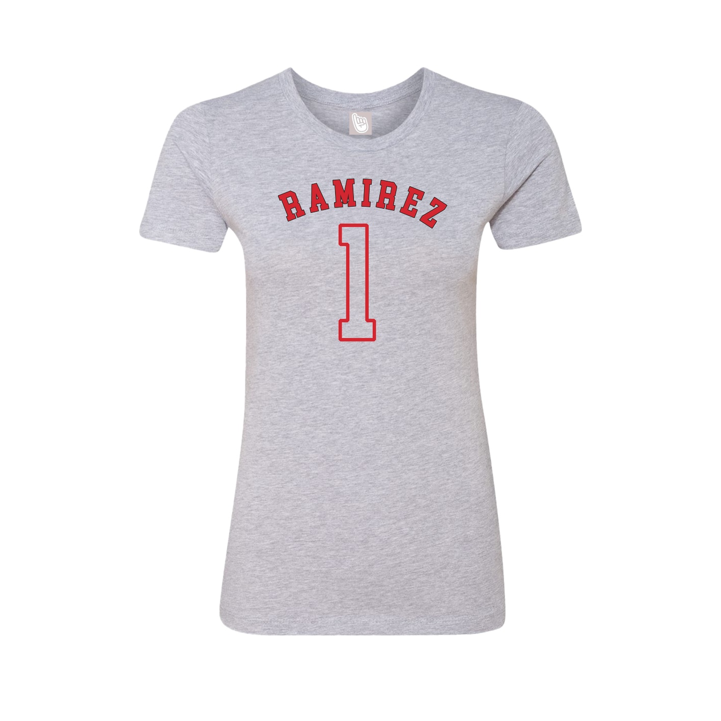 Fitted Women's Tee — Shirsey Arch in Grey
