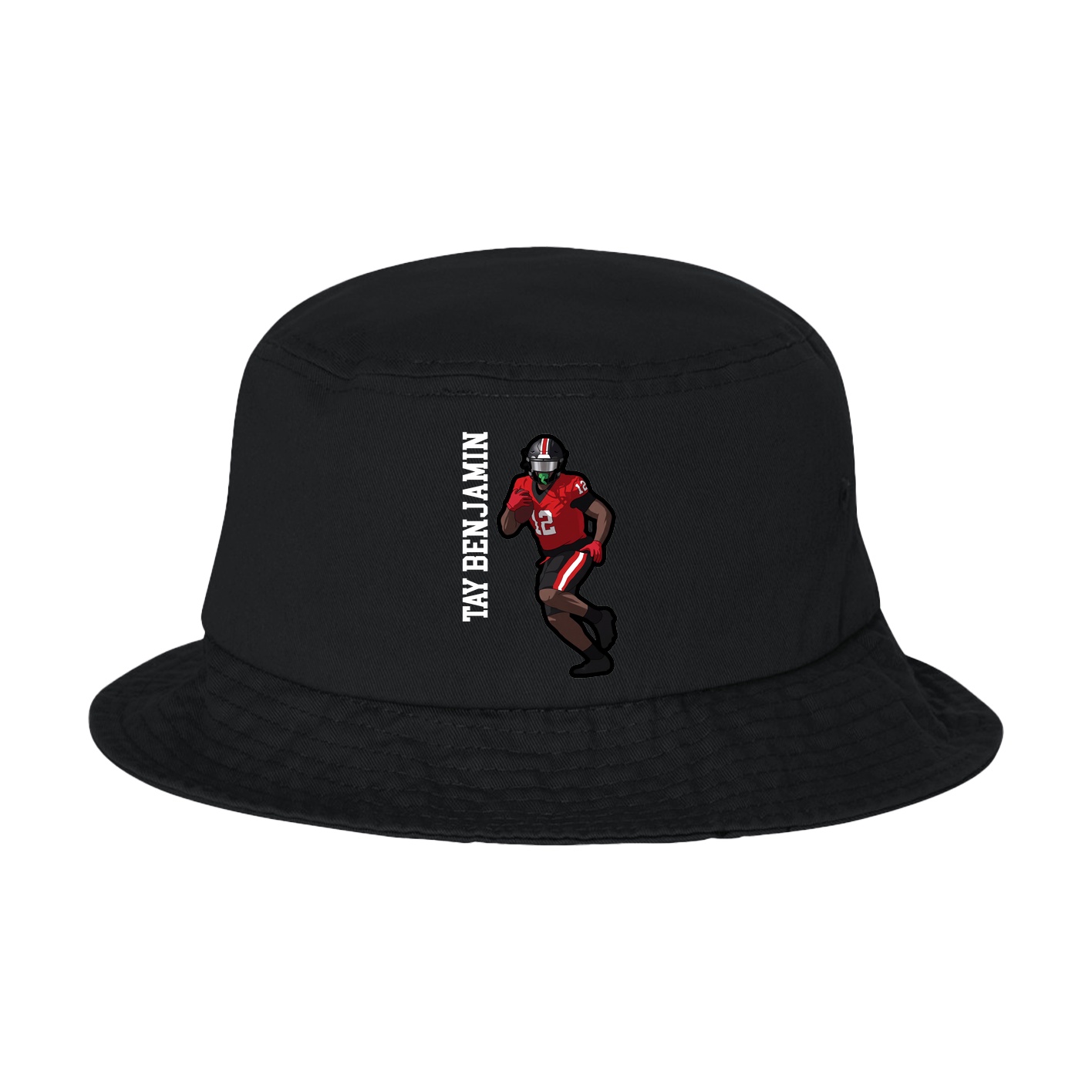 Bucket Cap — Name Vertical in Black