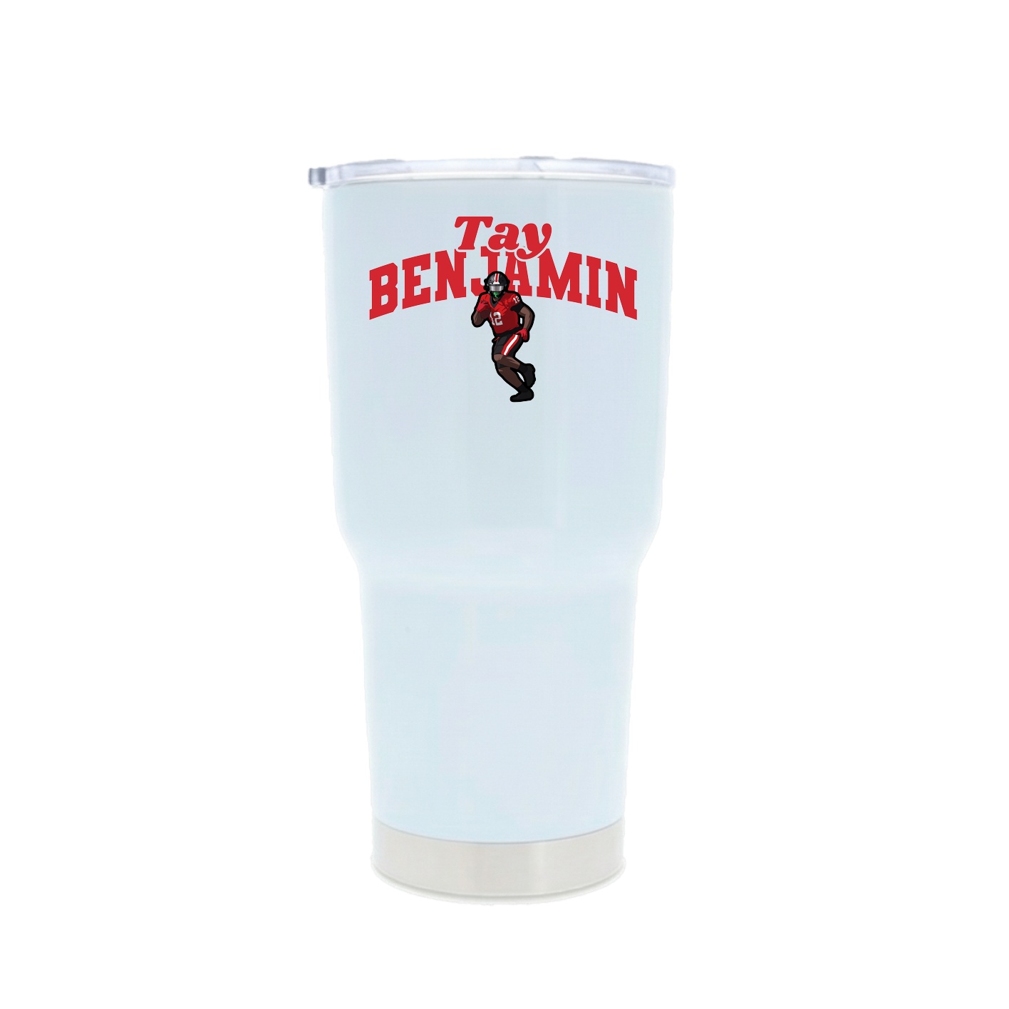 30oz Stainless Steel Tumbler — Signature Arch in White