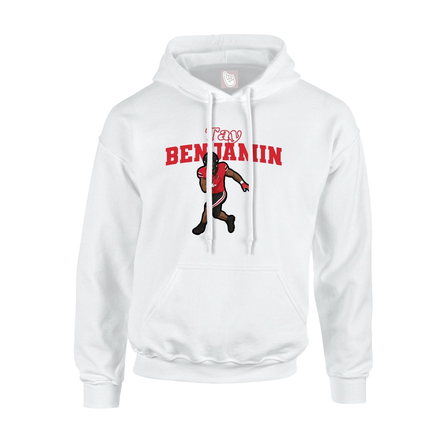 Hoodie — Name Arch in White