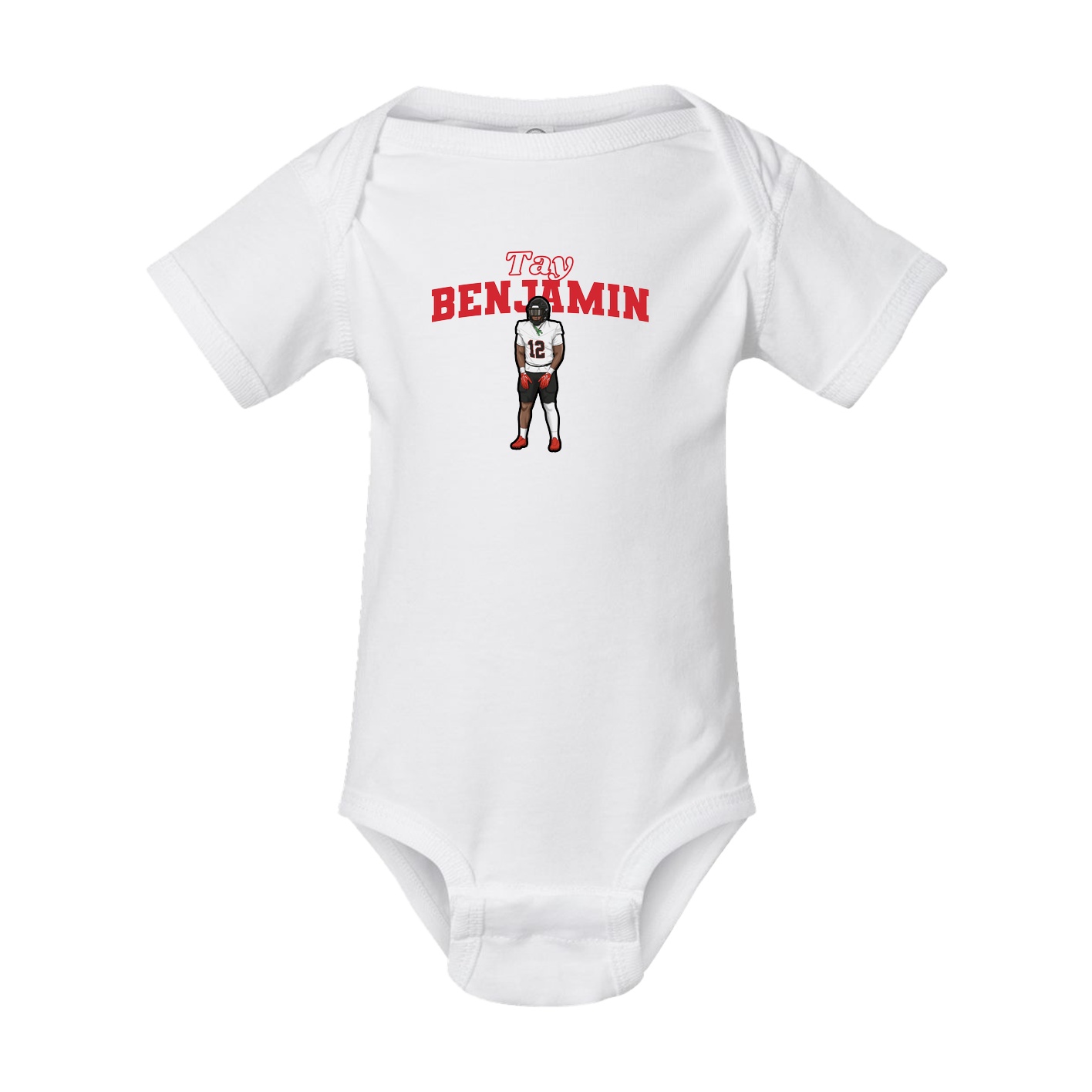 Baby Onesie — Name Arch in White