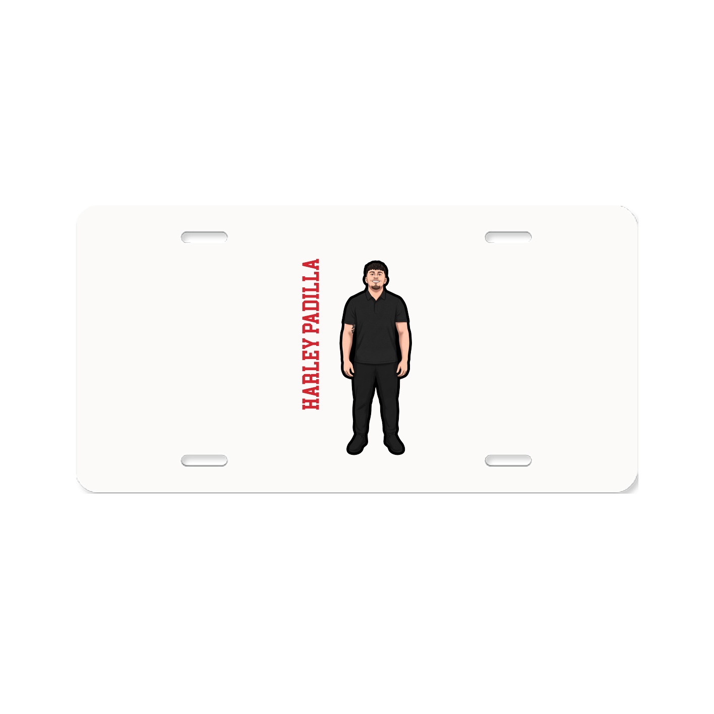 License Plate — Name Vertical in Classic
