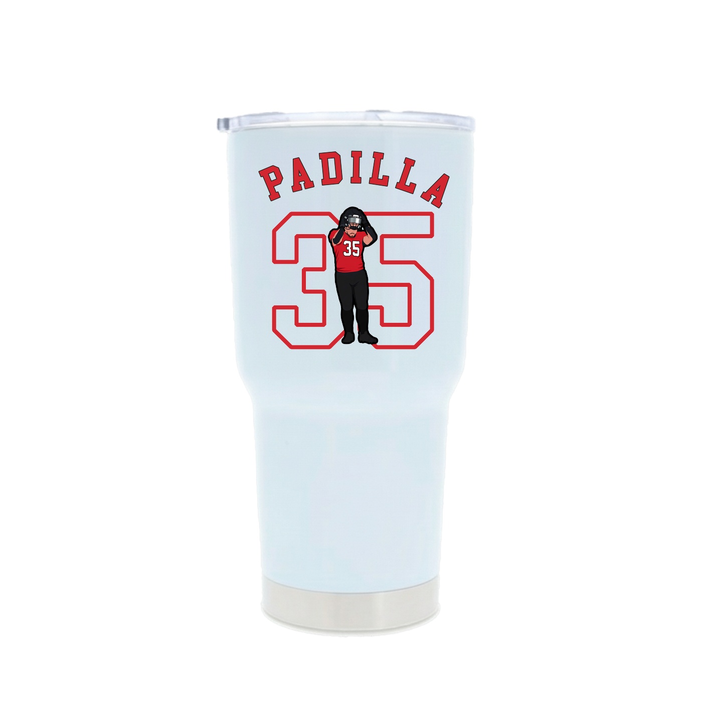 30oz Stainless Steel Tumbler — Shirsey Arch in White
