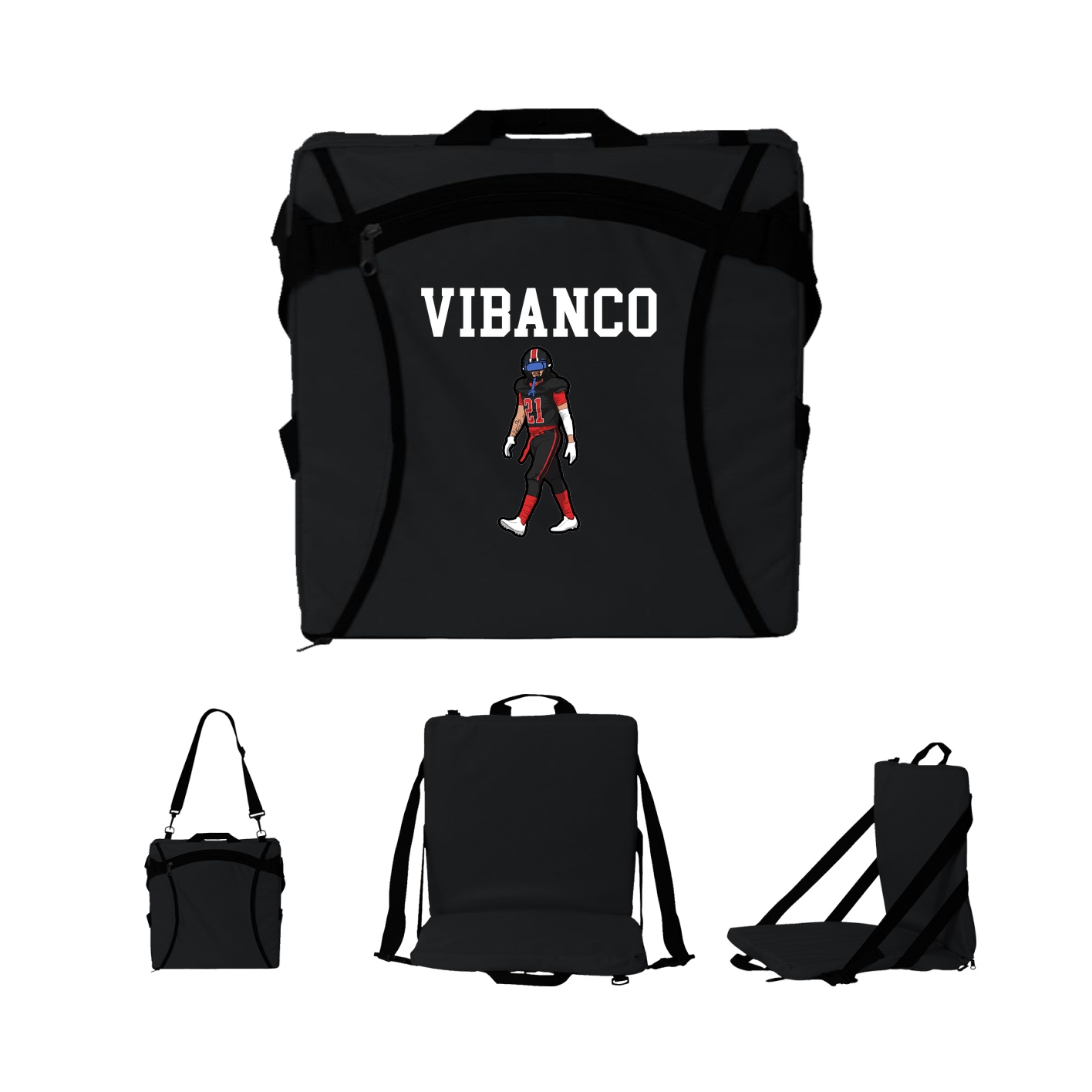 Folding Stadium Seat — Shirsey in Black