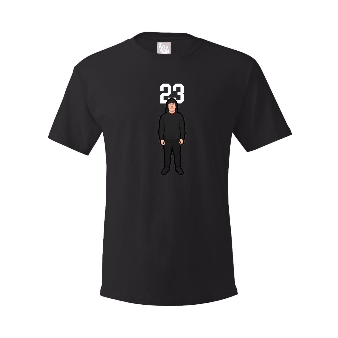 Youth Tee — Number Top in Black