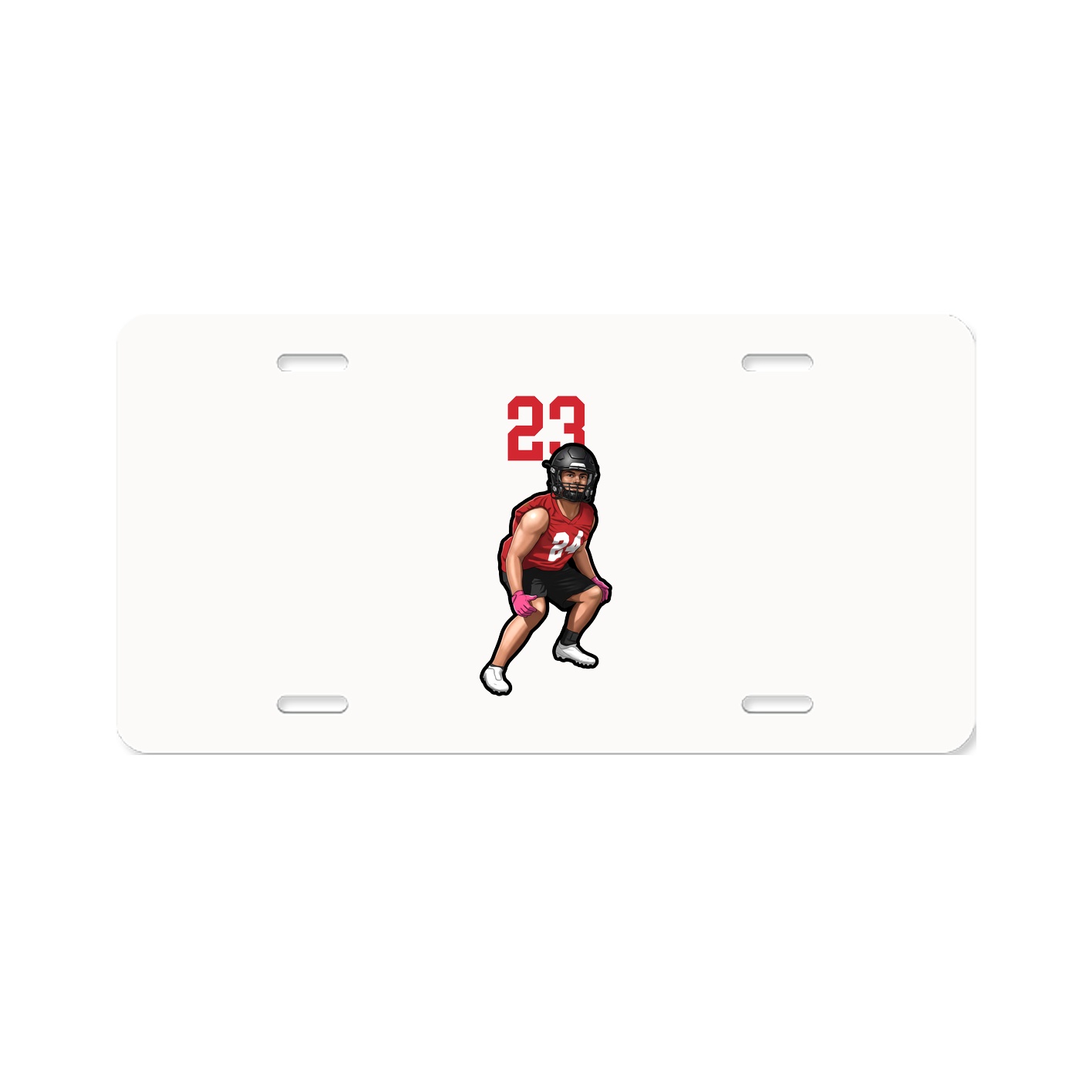 License Plate — Number Top in Classic