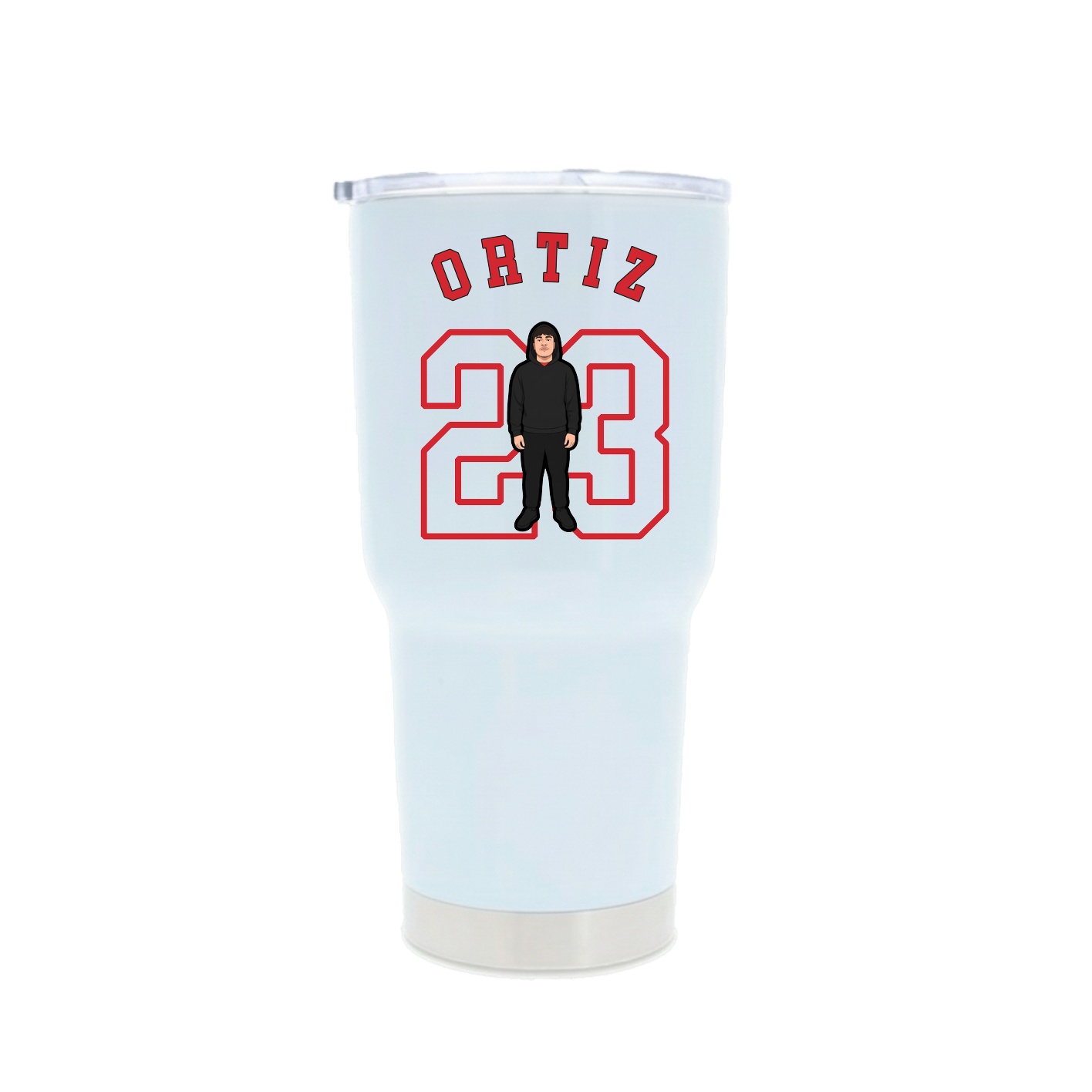 30oz Stainless Steel Tumbler — Shirsey Arch in White