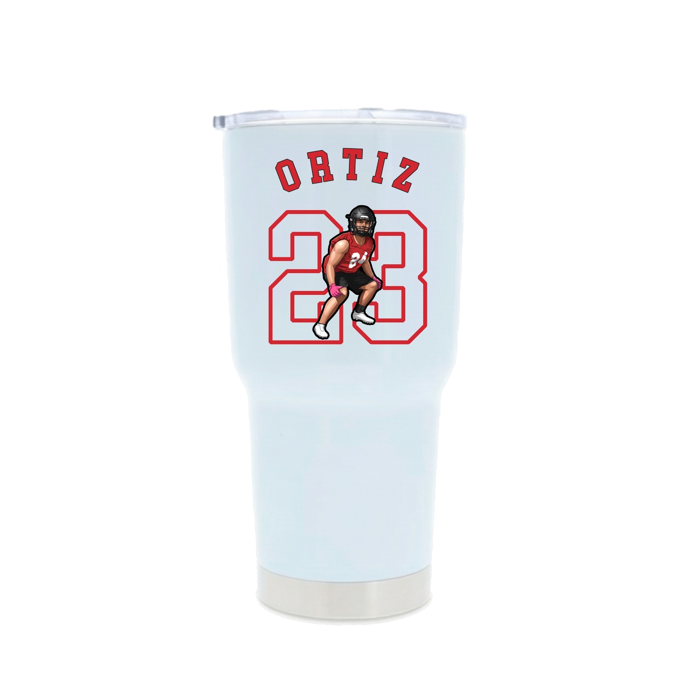 30oz Stainless Steel Tumbler — Shirsey Arch in White