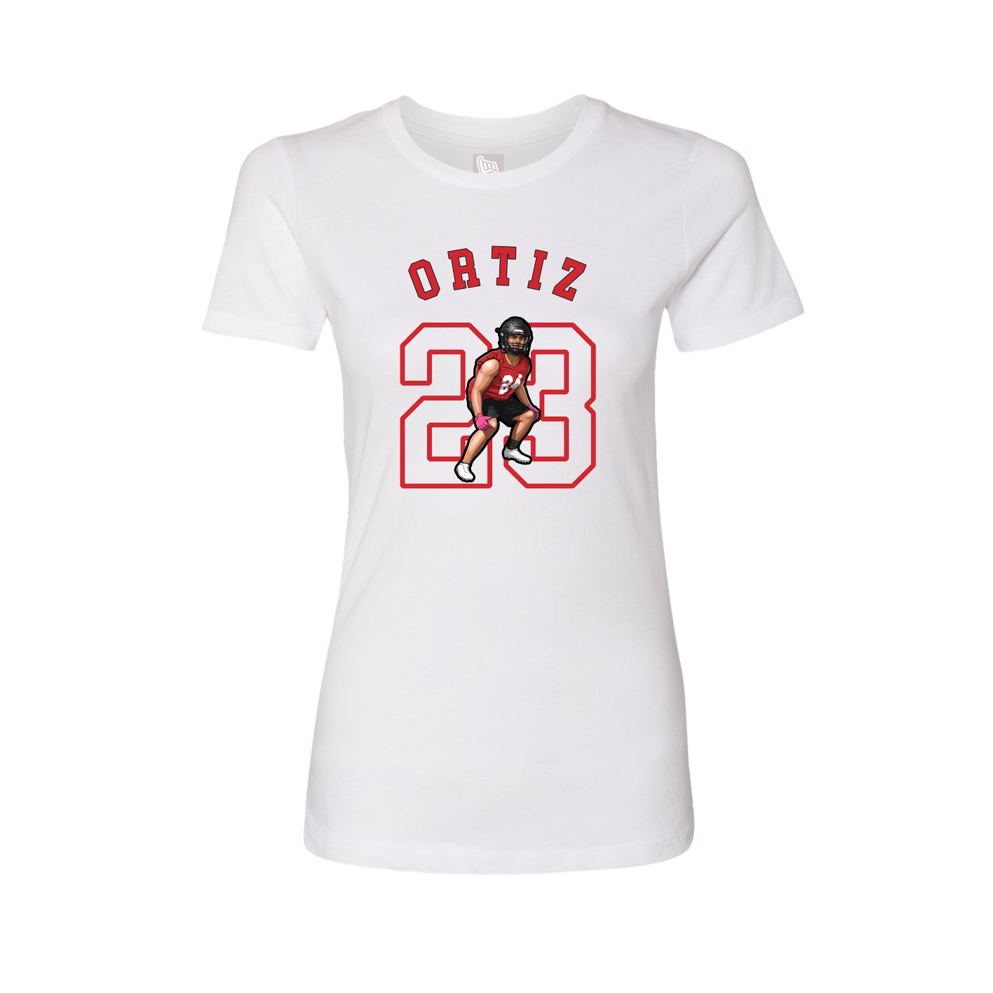 Fitted Women's Tee — Shirsey Arch in White