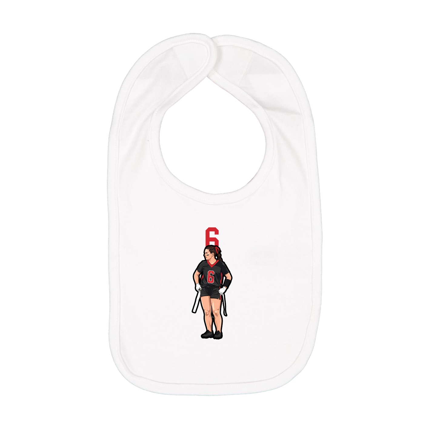 Infant Bib — Number Top in White