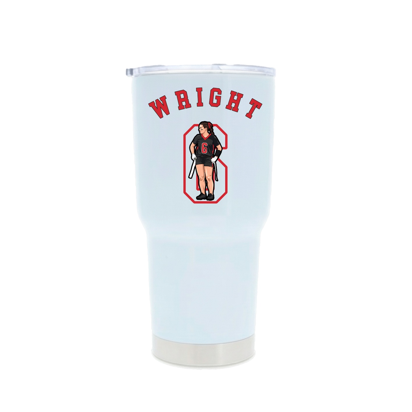 30oz Stainless Steel Tumbler — Shirsey Arch in White