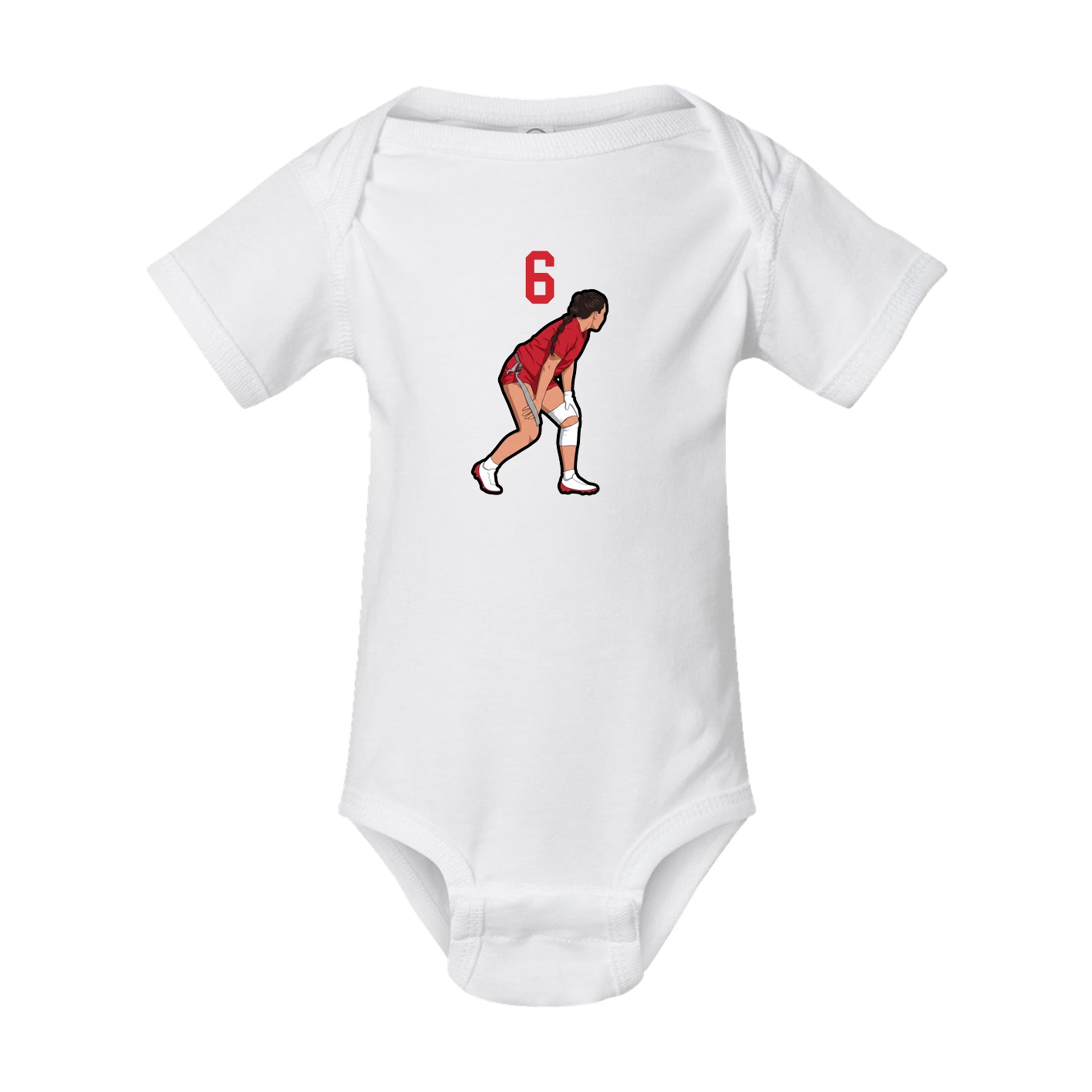 Baby Onesie — Number Top in White