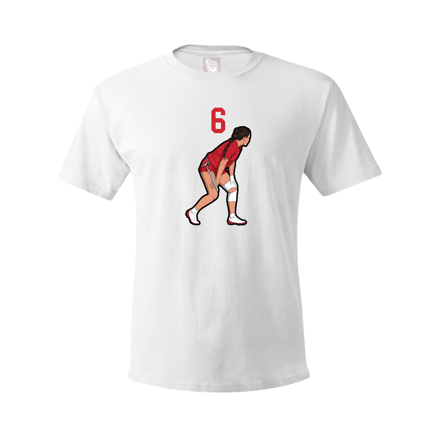 Youth Tee — Number Top in White
