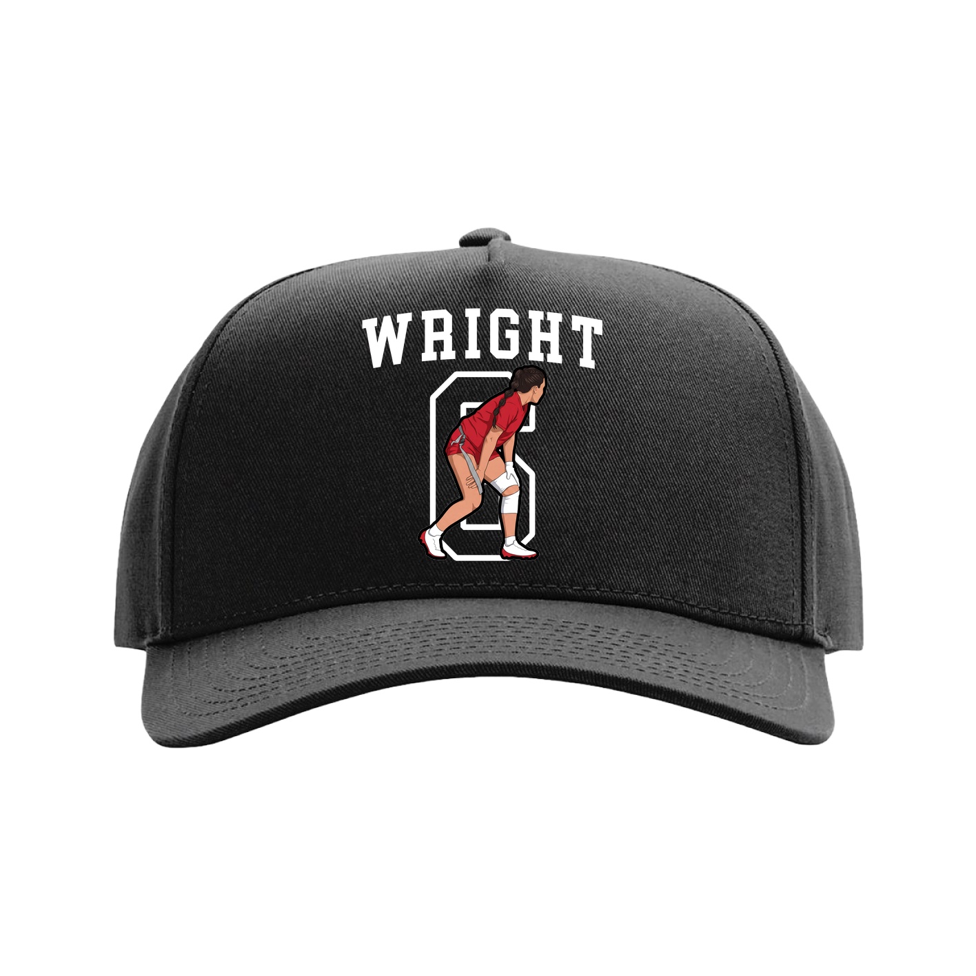 Full Fabric Five-Panel Champ Cap — Shirsey in Black