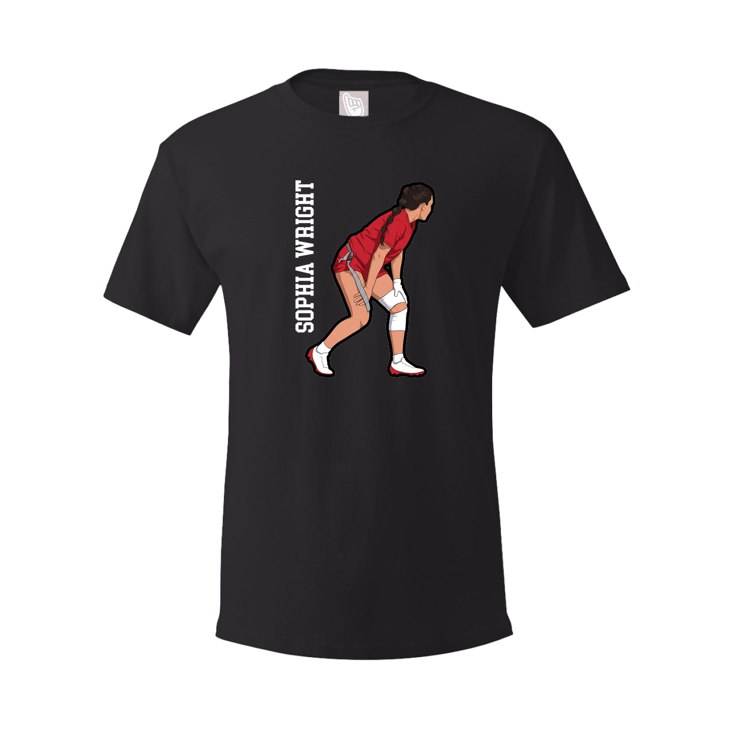 Youth Tee — Name Vertical in Black
