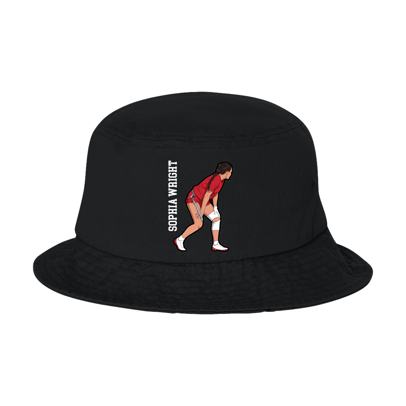 Bucket Cap — Name Vertical in Black