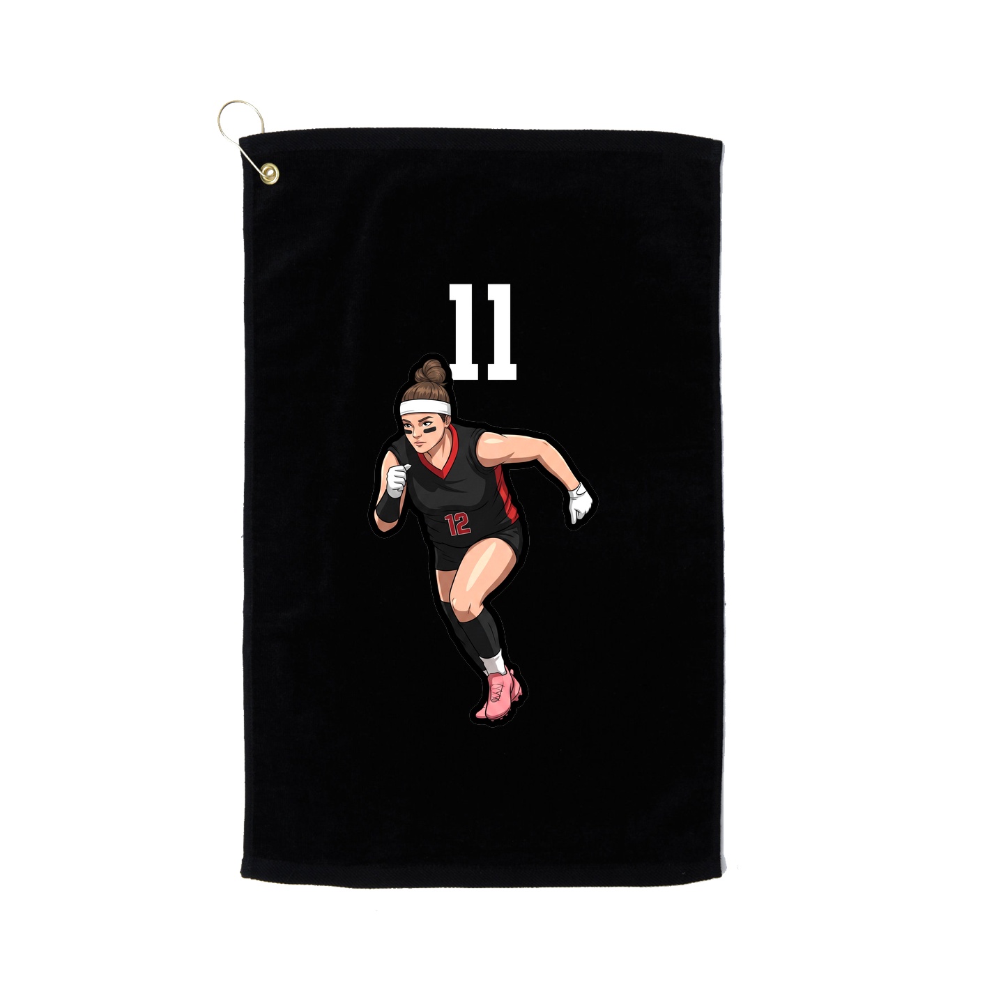 Golf Towel — Number Top in Black