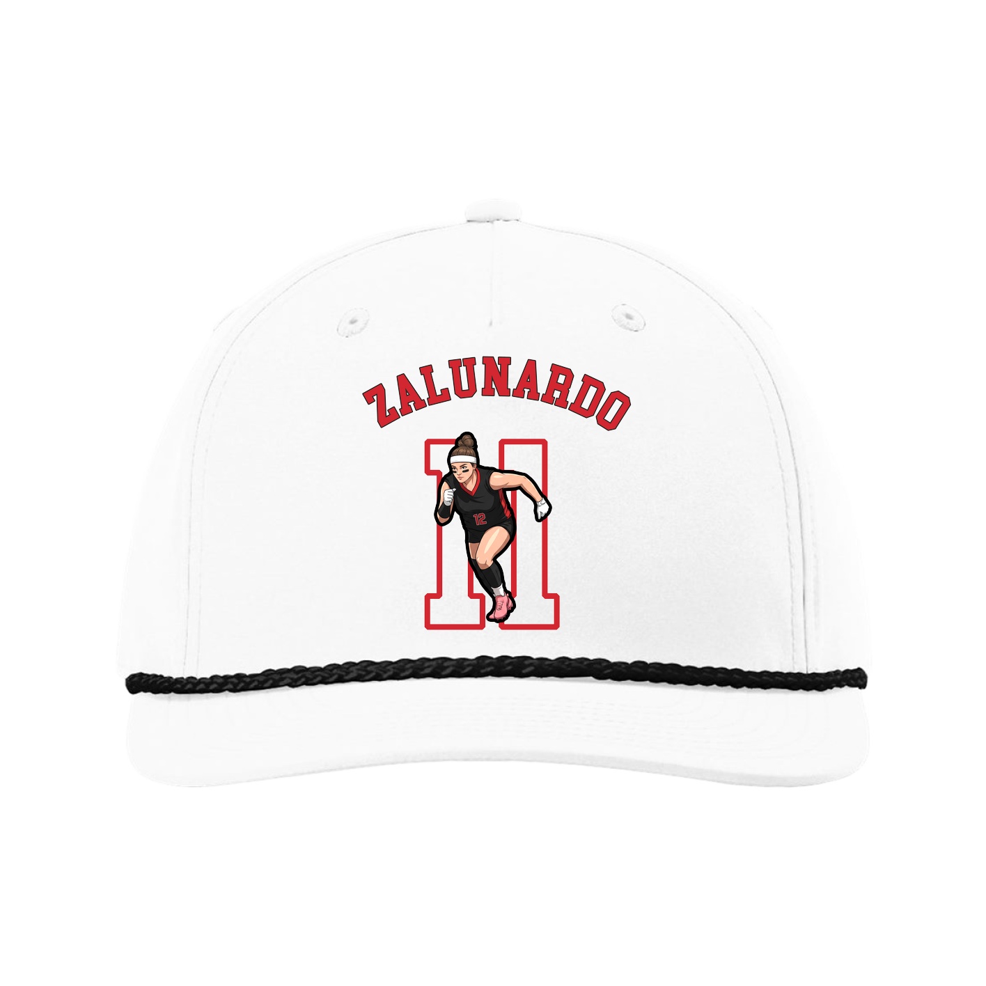 Five-Panel Classic Rope Cap — Shirsey Arch in White