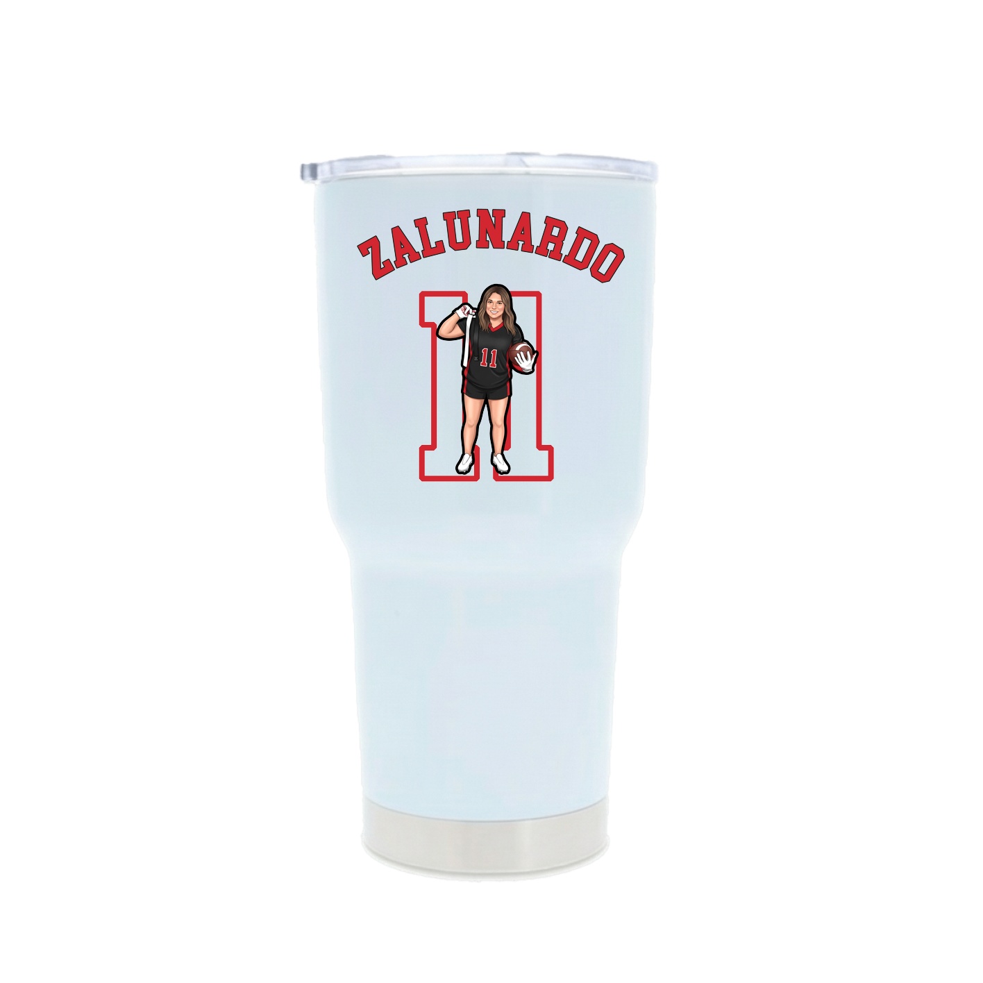 30oz Stainless Steel Tumbler — Shirsey Arch in White