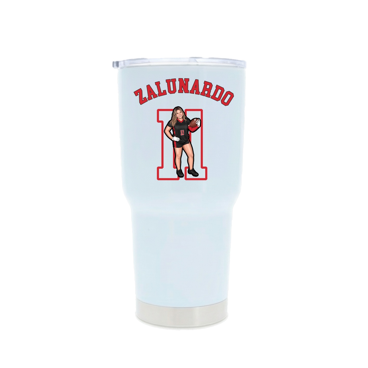 30oz Stainless Steel Tumbler — Shirsey Arch in White