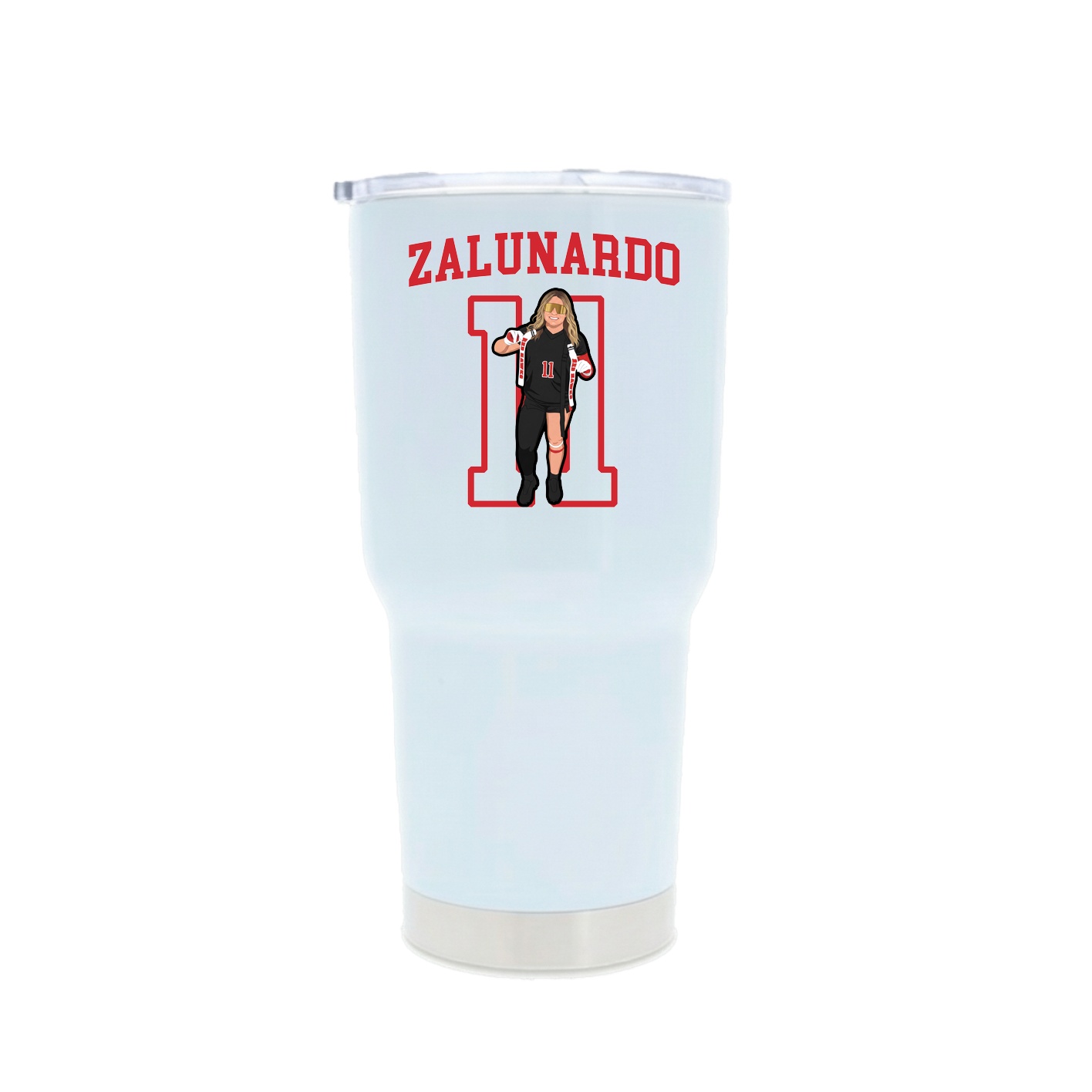 30oz Stainless Steel Tumbler — Shirsey in White